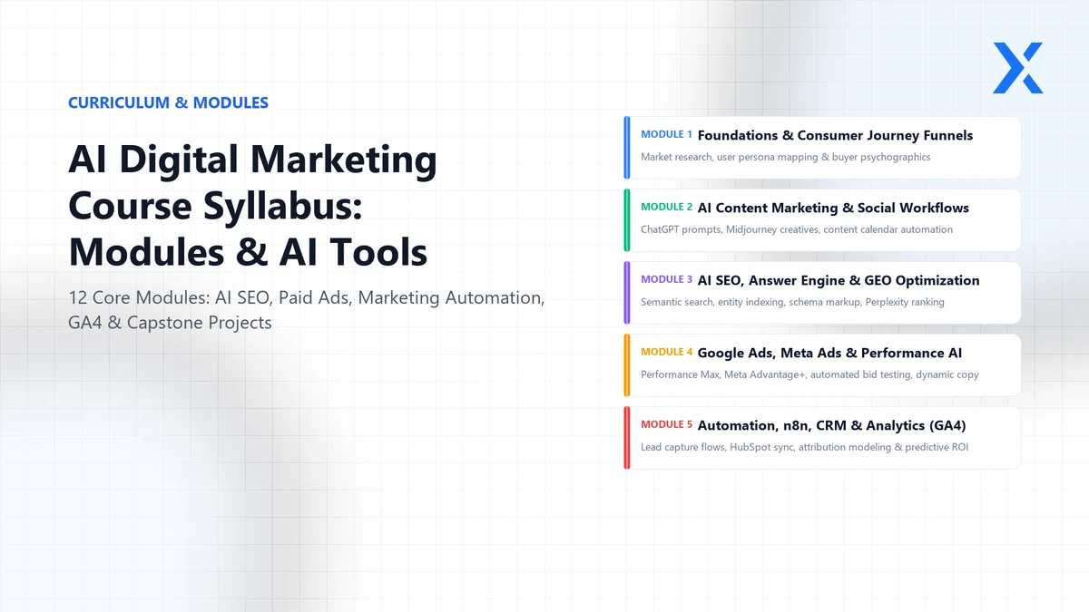 AcceleratorX - AI Digital Marketing Course Syllabus