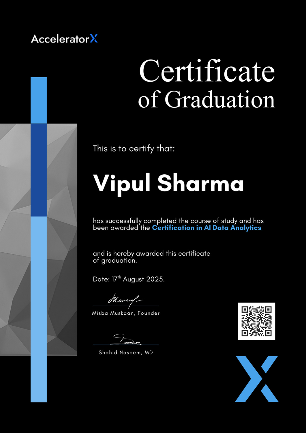 AI Data Analytics Certificate